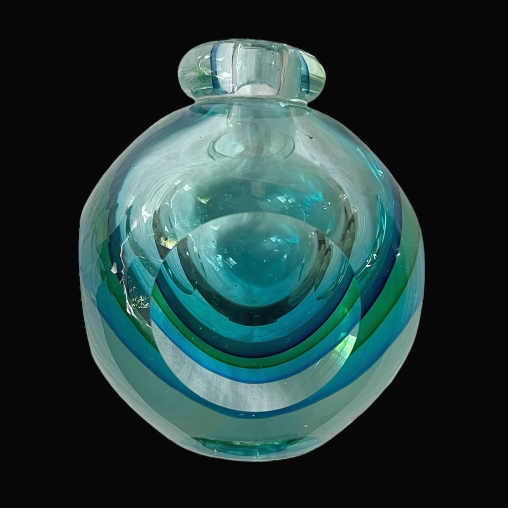 RARE Murano Glass Vase by Flavio Poli for Seguso, MCM